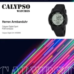 Calypso Herren-Armbanduhr Digital for Man digital Quarz PU schwarz UK5698/6
