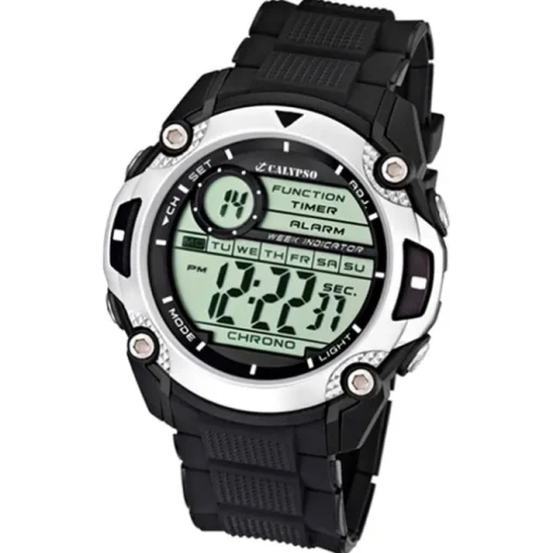 Calypso Herrenfunktionsuhr schwarz Digital Uhren Kollektion UK5577/1