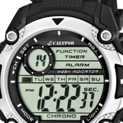 Calypso Herrenfunktionsuhr schwarz Digital Uhren Kollektion UK5577/1