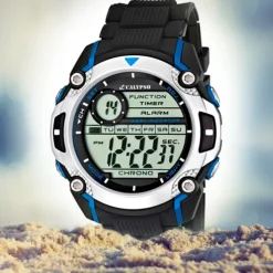 Calypso Herrenfunktionsuhr schwarz-blau Digit. Uhren Kollektion UK5577/2