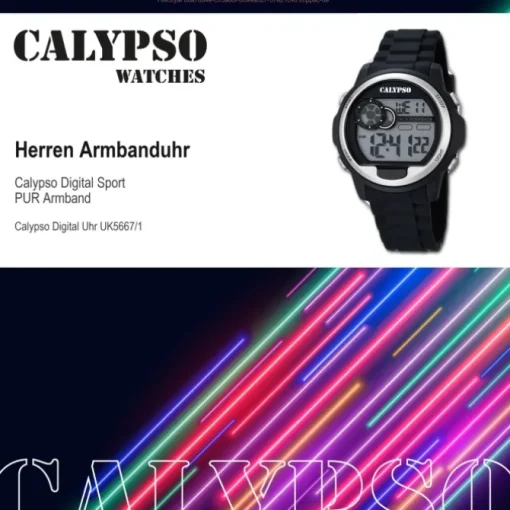 CALYPSO Herren-Uhr - Digital for Man - digital - Quarz - PU - UK5667/1