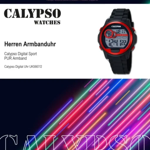 CALYPSO Herren-Uhr - Digital for Man - digital - Quarz - PU - UK5667/2