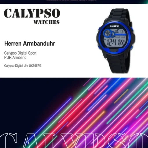CALYPSO Herren-Uhr - Digital for Man - digital - Quarz - PU - UK5667/3