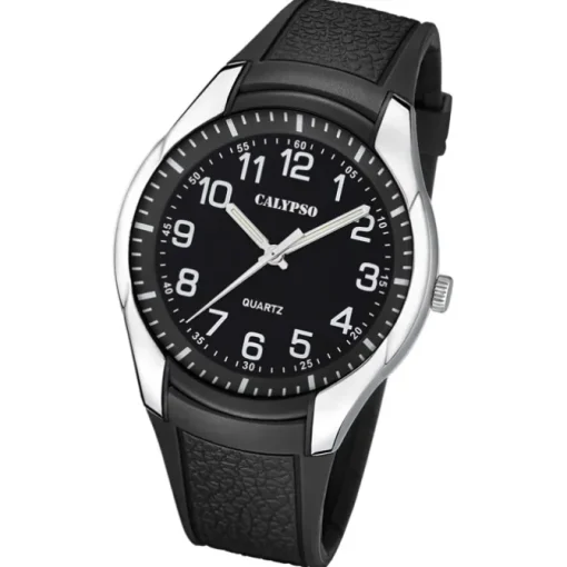 Calypso Herrenuhr Kautschuk schwarz Calypso Analogico Armbanduhr UK5843/4