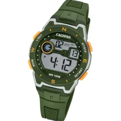 Calypso Herrenuhr Kautschuk grün Calypso Digital Armbanduhr UK5853/2