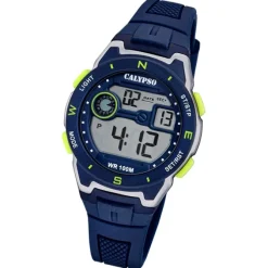 Calypso Herrenuhr Kautschuk dunkelblau Calypso Digital Armbanduhr UK5853/3