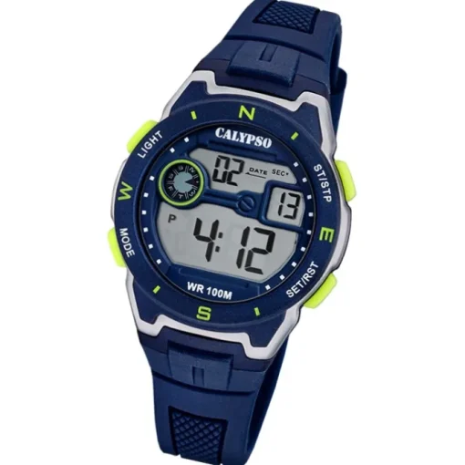 Calypso Herrenuhr Kautschuk dunkelblau Calypso Digital Armbanduhr UK5853/3