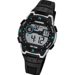 Calypso Herrenuhr Kautschuk schwarz Calypso Digital Armbanduhr UK5853/4