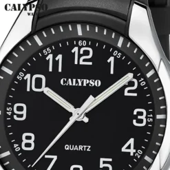 Calypso Herrenuhr Kautschuk schwarz Calypso Analogico Armbanduhr UK5843/4
