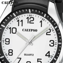 Calypso Herrenuhr Kautschuk schwarz Calypso Analogico Armbanduhr UK5843/1