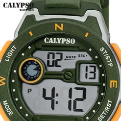 Calypso Herrenuhr Kautschuk grün Calypso Digital Armbanduhr UK5853/2