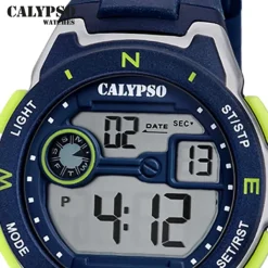 Calypso Herrenuhr Kautschuk dunkelblau Calypso Digital Armbanduhr UK5853/3