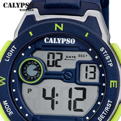 Calypso Herrenuhr Kautschuk dunkelblau Calypso Digital Armbanduhr UK5853/3
