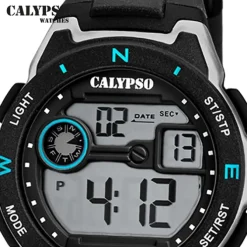 Calypso Herrenuhr Kautschuk schwarz Calypso Digital Armbanduhr UK5853/4