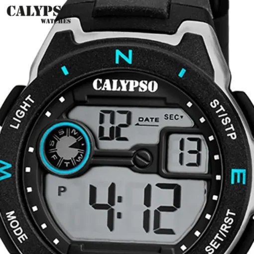 Calypso Herrenuhr Kautschuk schwarz Calypso Digital Armbanduhr UK5853/4