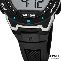 Calypso Herrenuhr Kautschuk schwarz Calypso Digital Armbanduhr UK5853/4