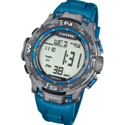 Calypso Herrenuhr Kunststoff blau Calypso Digital Armbanduhr UK5816/1