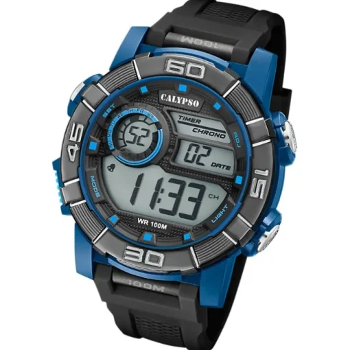 Calypso Herrenuhr Kunststoff schwarz Calypso Digital Armbanduhr UK5818/3
