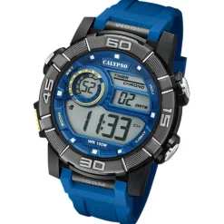 Calypso Herrenuhr Kunststoff blau Calypso Digital Armbanduhr UK5818/2
