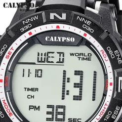 Calypso Herrenuhr Kunststoff schwarz Calypso Digital Armbanduhr UK5816/4