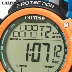 Calypso Herrenuhr Kunststoff blau Calypso Digital Armbanduhr UK5817/2