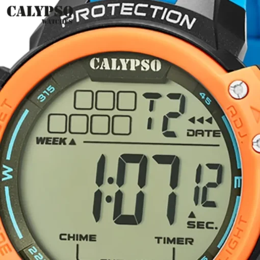 Calypso Herrenuhr Kunststoff blau Calypso Digital Armbanduhr UK5817/2
