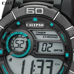 Calypso Herrenuhr Kunststoff grau Calypso Digital Armbanduhr UK5818/1