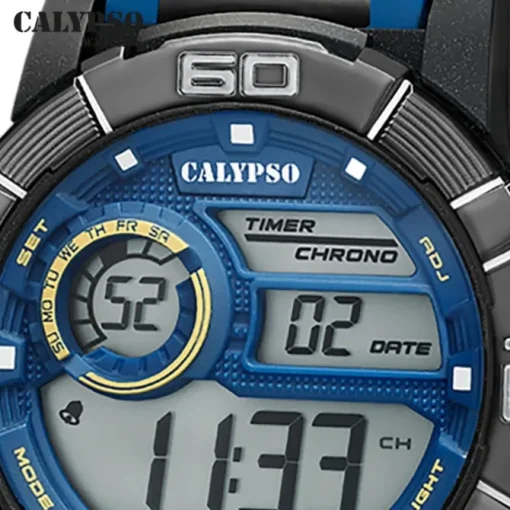 Calypso Herrenuhr Kunststoff blau Calypso Digital Armbanduhr UK5818/2