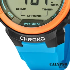 Calypso Herrenuhr Kunststoff blau Calypso Digital Armbanduhr UK5817/2