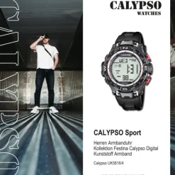 Calypso Herrenuhr Kunststoff schwarz Calypso Digital Armbanduhr UK5816/4
