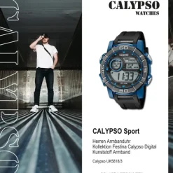 Calypso Herrenuhr Kunststoff schwarz Calypso Digital Armbanduhr UK5818/3