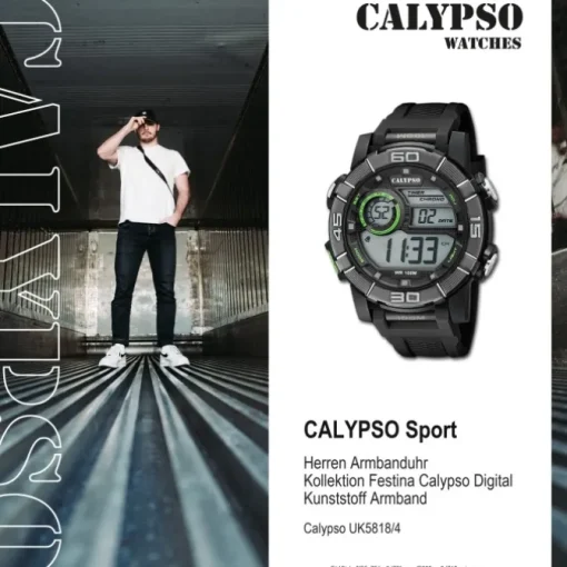 Calypso Herrenuhr Kunststoff schwarz Calypso Digital Armbanduhr UK5818/4