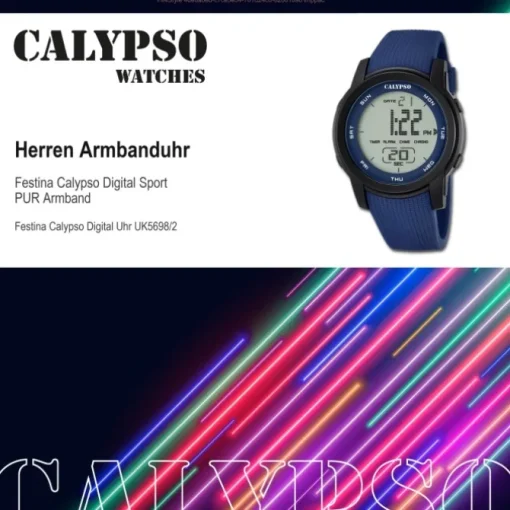 Calypso Herrenuhr PUR blau Calypso Digital Armbanduhr UK5698/2
