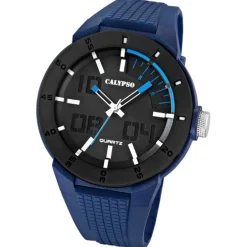 Calypso Herrenuhr PVD schwarz-blau Analog Uhren Kollektion UK5629/3