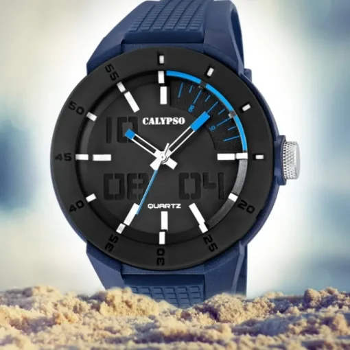Calypso Herrenuhr PVD schwarz-blau Analog Uhren Kollektion UK5629/3