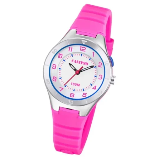 Calypso Jugend Armbanduhr Junior K5800/2 Analog Kunststoff rosa UK5800/2