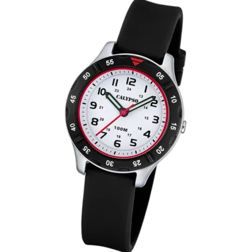 Calypso Jugend Kinderuhr Kautschuk schwarz Calypso Junior Armbanduhr UK5847/1