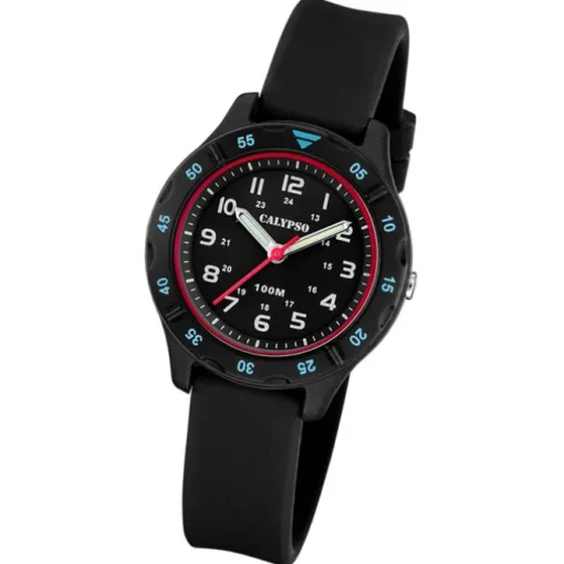 Calypso Jugend Kinderuhr Kautschuk schwarz Calypso Junior Armbanduhr UK5847/4