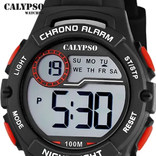 Calypso Jugend Kinderuhr Kautschuk schwarz Calypso Junior Armbanduhr UK5852/6