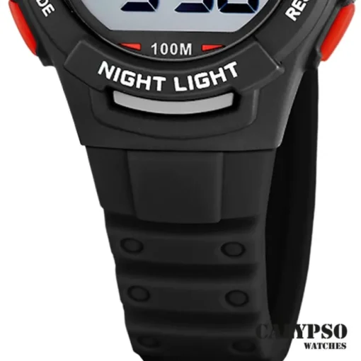 Calypso Jugend Kinderuhr Kautschuk schwarz Calypso Junior Armbanduhr UK5852/6