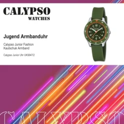 Calypso Jugend Kinderuhr Kautschuk grün Calypso Junior Armbanduhr UK5847/2
