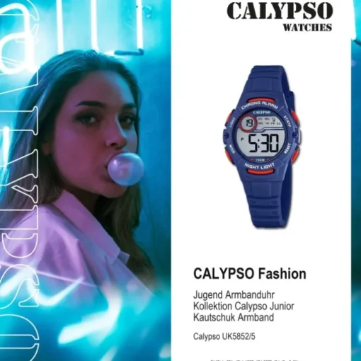 Calypso Jugend Kinderuhr Kautschuk dunkelblau Calypso Junior Armbanduhr UK5852/5