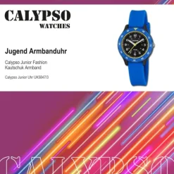 Calypso Jugend Kinderuhr Kautschuk blau Calypso Junior Armbanduhr UK5847/3