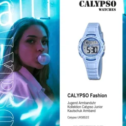 Calypso Jugend Kinderuhr Kautschuk hellblau Calypso Junior Armbanduhr UK5852/2