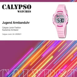 Calypso Jugend Kinderuhr Kautschuk rosa Calypso Junior Armbanduhr UK5852/1