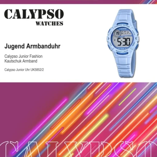 Calypso Jugend Kinderuhr Kautschuk hellblau Calypso Junior Armbanduhr UK5852/2