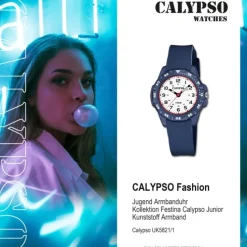 Calypso Jugenduhr Kunststoff blau Calypso Junior Armbanduhr UK5821/1