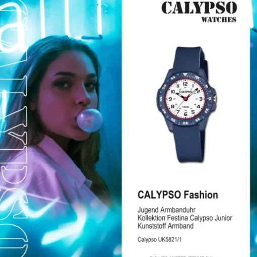 Calypso Jugenduhr Kunststoff blau Calypso Junior Armbanduhr UK5821/1