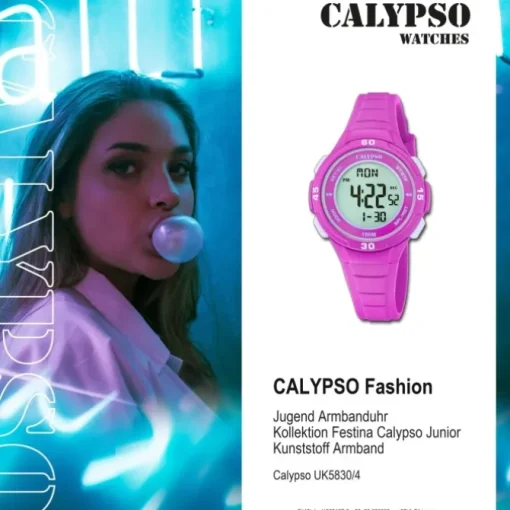 Calypso Jugenduhr Kunststoff rosa Calypso Junior Armbanduhr UK5830/4