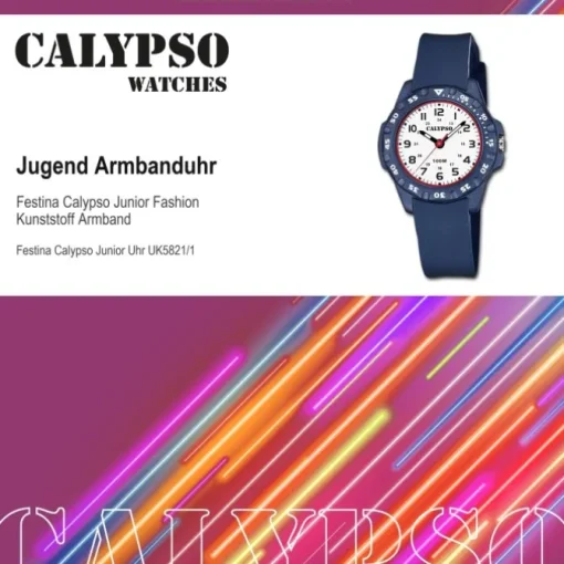 Calypso Jugenduhr Kunststoff blau Calypso Junior Armbanduhr UK5821/1